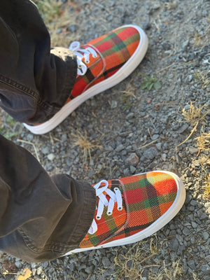 VDUBYA Plaid sneakers Orange