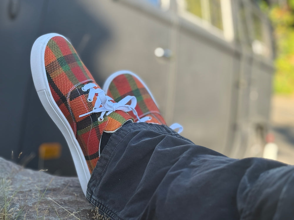 VDUBYA Plaid sneakers Orange