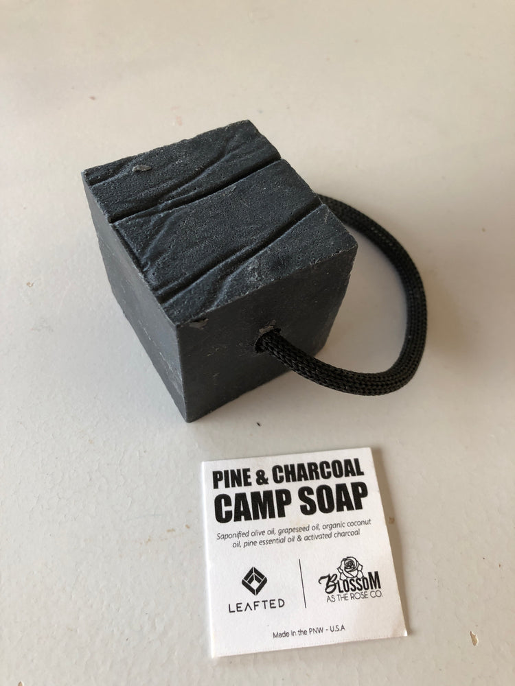 Biodegradable camp soap on a rope