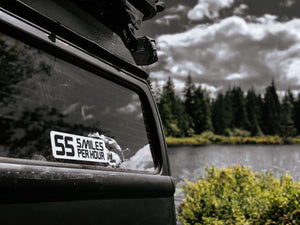 Bumper sticker -55 smiles
